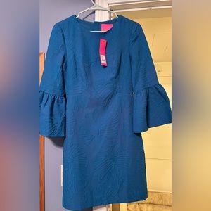 Lily Pulitzer Size 2 Solid Blue Dress New with Tags